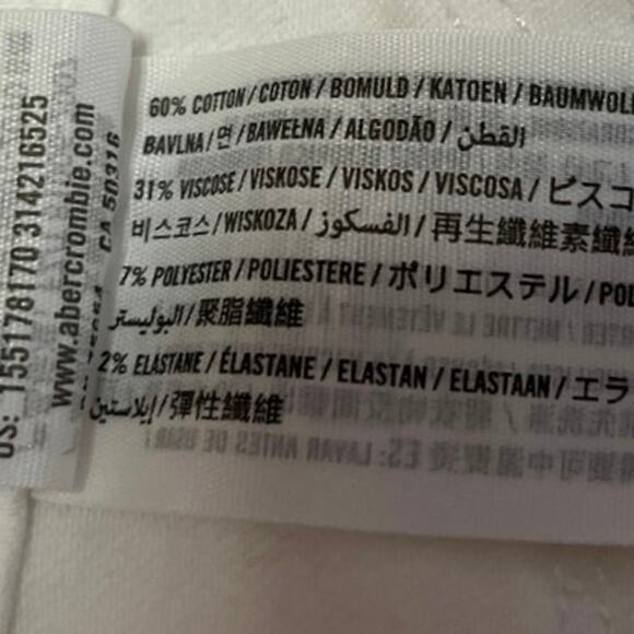 Abercrombie & Fitch Harper White Skinny Bootcut Flared Denim Jeans Pants Size 0 - Picture 6 of 6